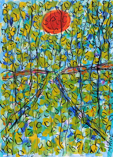 Pittura intitolato "Issue" da Jean Mirre, Opera d'arte originale, Olio