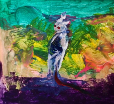 "Bad bunny - 1809" başlıklı Tablo Milto Sideris tarafından, Orijinal sanat, Akrilik