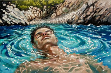 Pittura intitolato "BLISS" da Robert Inestroza, Opera d'arte originale, Olio Montato su Telaio per barella in legno