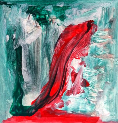 Schilderij getiteld "Throwing back the f…" door Milto Sideris, Origineel Kunstwerk, Acryl