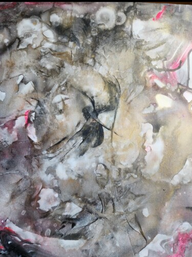 Veil of Ash and Bloom-Luxury Atmospheric Abstract Pintura titulada "Veil of Ash and Blo…" por Christine Meeks, Obra de arte original, Acrílico Montado en Bastidor de camilla…