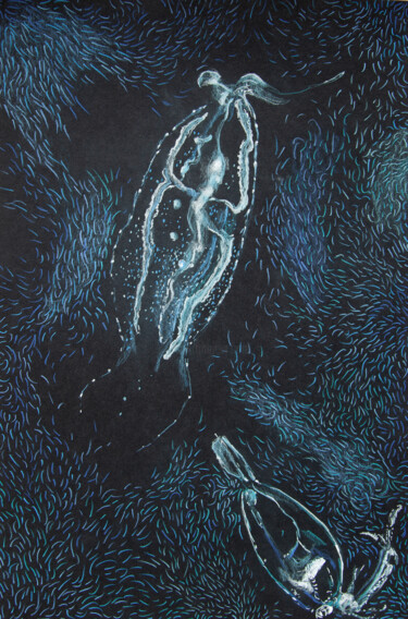 Série Bioluminescence #3 "Série Bioluminescen…" başlıklı Resim Louis Lapointe tarafından, Orijinal sanat, Kalem