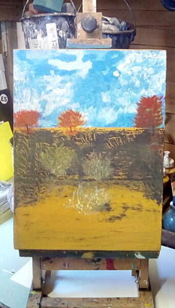 Painting titled "No34." by Peter Scott-Harrison, Original Artwork, Acrylic Mounted on Wood Stretcher frame