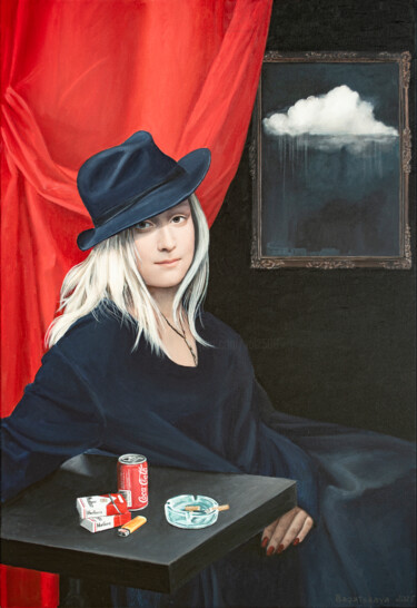 Schilderij getiteld "Miss Marlboro" door Nataliya Bagatskaya, Origineel Kunstwerk, Acryl