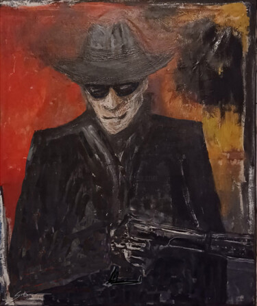 Pittura intitolato "The Enforcer" da Steve Gunn, Opera d'arte originale, Acrilico Montato su Telaio per barella in legno