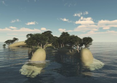제목이 "The Last Island of…"인 디지털 아트 Russell Newell로, 원작, 3D 모델링