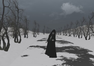 「Desolation Road」というタイトルのデジタルアーツ Russell Newellによって, オリジナルのアートワーク, 3Dスカルプティング