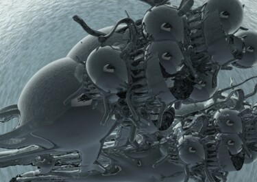 "Microscopic v2" başlıklı Dijital Sanat Russell Newell tarafından, Orijinal sanat, 3D modelleme