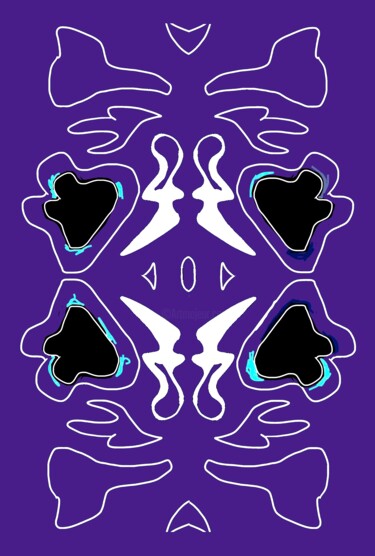 Organic Symmetry 1a3b3 Digitale Kunst getiteld "Organic Symmetry 1a…" door Ken Lerner, Origineel Kunstwerk, 2D Digital Work