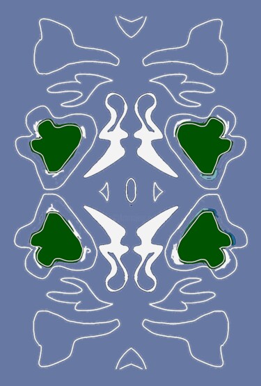 数字艺术 标题为“Organic Symmetry 1a…” 由Ken Lerner, 原创艺术品, 2D数字工作