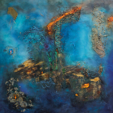 Painting titled "Echoes of Atlantis" by Jacqueline Hoitingh, Original Artwork, Acrylic