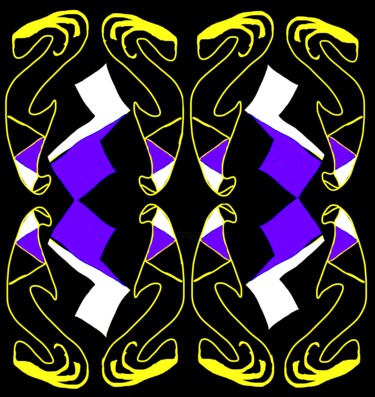 Organic Symmetry 1b4 Arte digitale intitolato "Organic Symmetry 1b4" da Ken Lerner, Opera d'arte originale, Lavoro digitale 2D