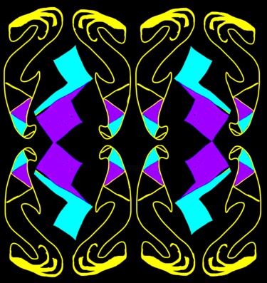 数字艺术 标题为“Organic Symmetry 1b…” 由Ken Lerner, 原创艺术品, 2D数字工作