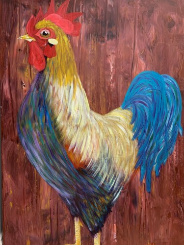 绘画 标题为“Gallo” 由Elena Cornescu, 原创艺术品, 丙烯 安装在木质担架架上