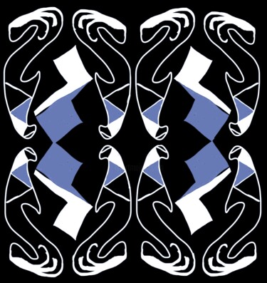 Arte digitale intitolato "Organic Symmetry 1b…" da Ken Lerner, Opera d'arte originale, Lavoro digitale 2D