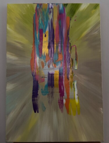 Painting titled "Multiverso" by Lubov Zurova, Original Artwork, Acrylic Mounted on Wood Stretcher frame