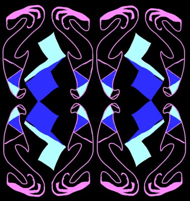 Organic Symmetry 1b4b5 数字艺术 标题为“Organic Symmetry 1b…” 由Ken Lerner, 原创艺术品, 2D数字工作