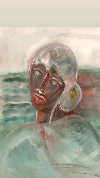Painting titled "LA TRANSPARENCE DES…" by Michele Leydet, Original Artwork, Watercolor