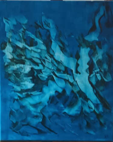 绘画 标题为“ONDULATIONS” 由Nizard Dominique, 原创艺术品, 油 安装在木质担架架上