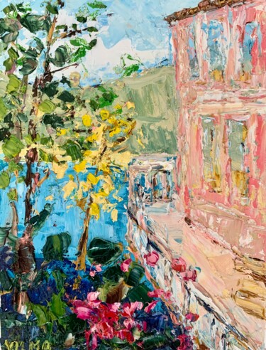 "House Near The Sea…" başlıklı Tablo Vilma Gataveckiene tarafından, Orijinal sanat, Petrol