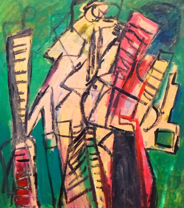 Composition 7226 Pittura intitolato "Composition 7226" da Engelina Zandstra, Opera d'arte originale, Acrilico Montato su Telaio per barella i…