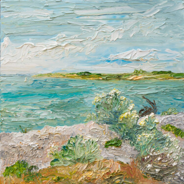 Sommernachmittag / Vitsø / Ærø Pittura intitolato "Sommernachmittag /…" da Ute Meyer, Opera d'arte originale, Olio Montato su Pannello di legno
