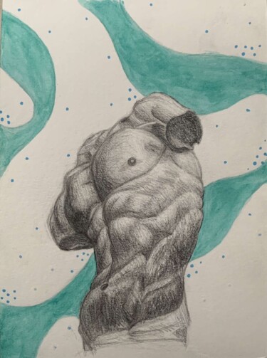 Disegno intitolato "Buste" da Ilona Zamoum, Opera d'arte originale, Matita