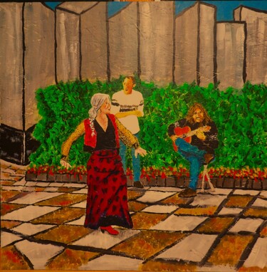 Pittura intitolato "Spanish street flam…" da Timothy Seery, Opera d'arte originale, Acrilico Montato su Pannello di legno