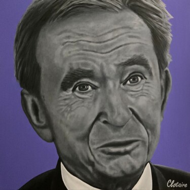 Peinture intitulée "Bernard Arnault" par Clotaire Charriere, Œuvre d'art originale, Huile