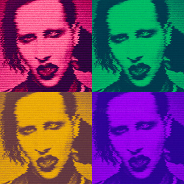 数字艺术 标题为“Manson pop (bad TV)” 由Robin Stypulkowski, 原创艺术品, 照片蒙太奇