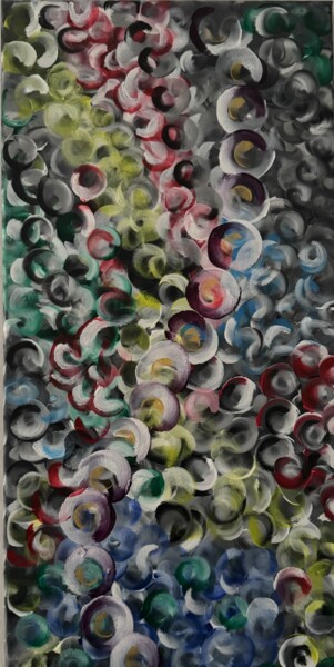 Painting titled "Перекличка сувств" by Lubov Zurova, Original Artwork, Acrylic Mounted on Wood Stretcher frame