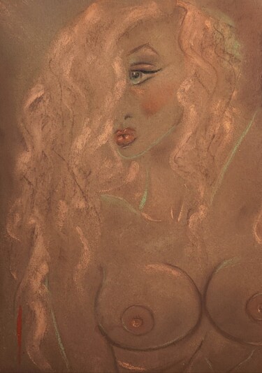 Disegno intitolato "Caroline" da Olesya Nikolaeva, Opera d'arte originale, Pastello