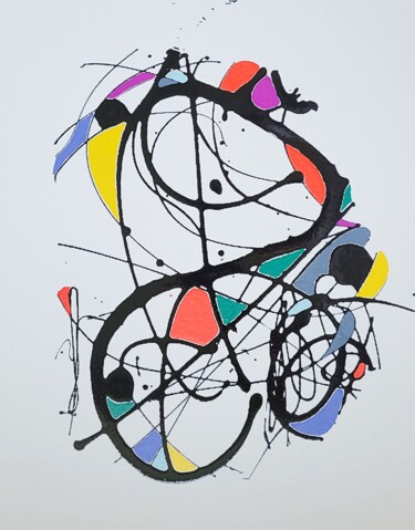 Painting titled "daily totem 071" by Ilgvars Zalans, Original Artwork, Acrylic Mounted on Wood Stretcher frame
