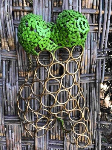 Sculptuur getiteld "Abstract art, Metal…" door Youssef Ezzamani, Origineel Kunstwerk, Metalen