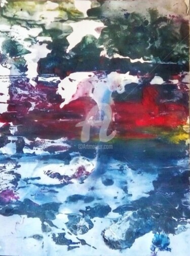 Pittura intitolato ""MATIERES ECARTELEE…" da Paula Clemence, Opera d'arte originale, Gouache Montato su Telaio per barella i…