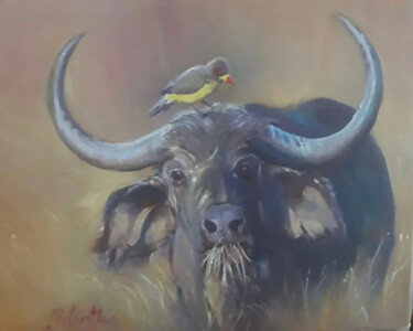 Symbiotic Companions Painting titled "Symbiotic Companions" by Nilantha Vidanarachchi, Original Artwork, Oil