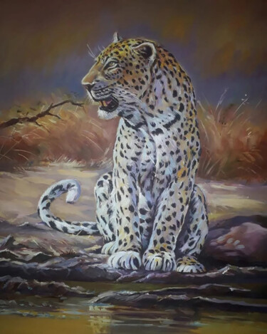 Silent Watcher Painting titled "Silent Watcher" by Nilantha Vidanarachchi, Original Artwork, Oil