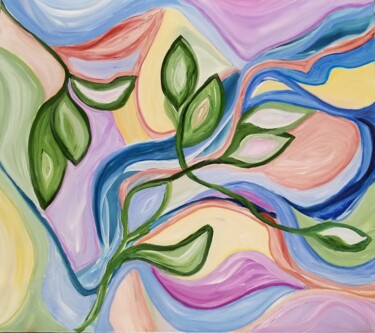 Vibration of Bloom - 2025 Картина под названием "Vibration of Bloom…" - Johanne Monique Dufour (Monique J Dufour), Подлинное произведение искусства, А…