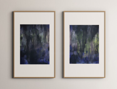 Pittura intitolato ""Residual Light"" da Viktoria Daneva, Opera d'arte originale, pigmenti