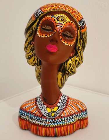 Sculptuur getiteld "Sculpture painted a…" door Mirit Ben-Nun, Origineel Kunstwerk, Acryl