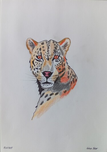 绘画 标题为“Leopard #02” 由Hatice Diker, 原创艺术品, 孔戴