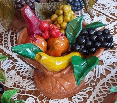 Sculptuur getiteld "Creta2" door Roby, Origineel Kunstwerk, Terra cotta