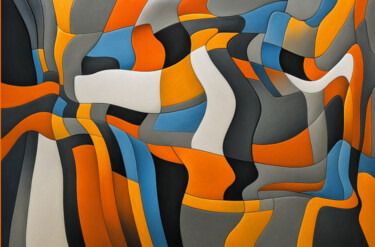 Rhythms of Contrast Schilderij getiteld "Rhythms of Contrast" door Sanja Jancic, Origineel Kunstwerk, Acryl