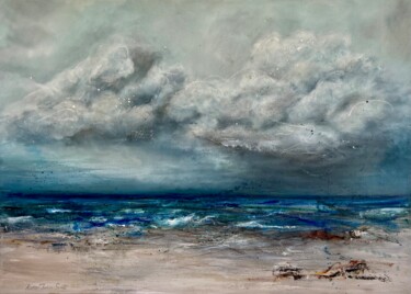 제목이 "Stormy Seas"인 미술작품 Rosa Julia Smit로, 원작, 아크릴 나무 들것 프레임에 장착됨