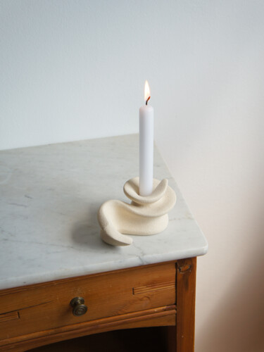 RIBBON I candle holder Design intitolato "RIBBON I candle hol…" da Aleksandra Krasnopolska, Opera d'arte originale, Tavola arte