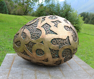 Big Egg Скульптура под названием "Big Egg" - Paolo Grassi, Подлинное произведение искусства, Бронза