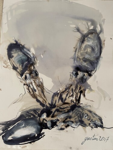 제목이 "Les prédateurs"인 그림 Alain Gestin로, 원작, 잉크