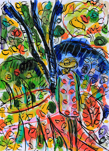 Peinture intitulée "Robinson" par Jean Mirre, Œuvre d'art originale, Huile