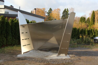 Sculpture titled "Passages" by Alain Gestin, Original Artwork, Stainless Steel