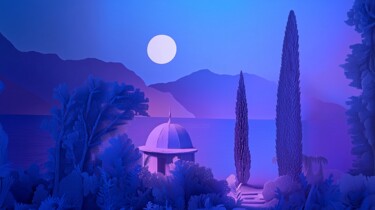 数字艺术 标题为“Consecration by Moo…” 由Alberto Capitani, 原创艺术品, AI生成的图像